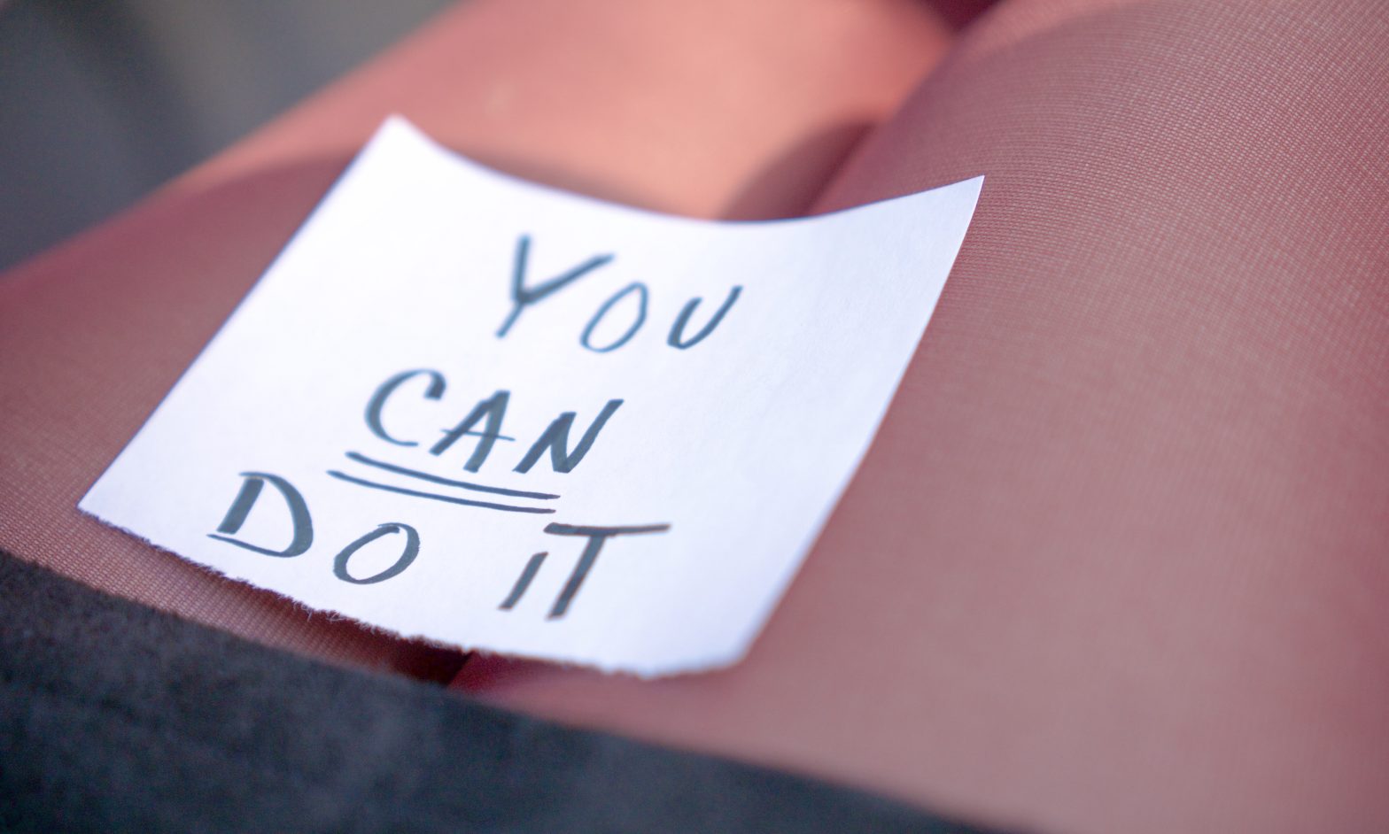 "You Can Do It' written on a note signifying the importance of National Sober Day